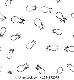Fresh Pineapples Vector Repeat Seamless Pattern