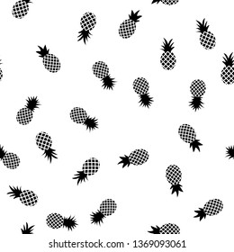 Fresh Pineapples Vector Repeat Seamless Pattern