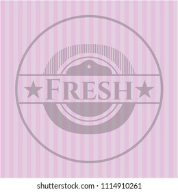 Fresh pink emblem. Retro