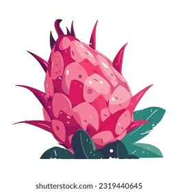 Fresh pitaya tropical fruit icon isolated