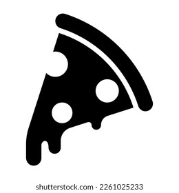 Fresh pizza slice separated icon. Traditional italian fast food vector illustration