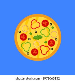 Fresh Pizza Slice. Vector illustration