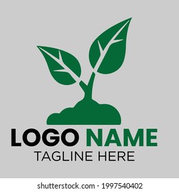 Fresh Plants Leaf Green Logotype