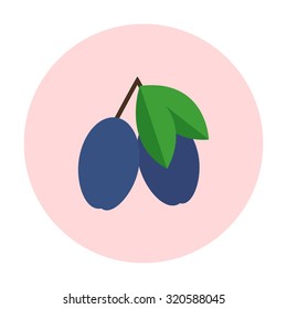 fresh plums icon vector illustration