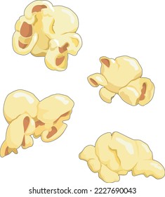 Fresh Popcorn Snack Vector Illustration
