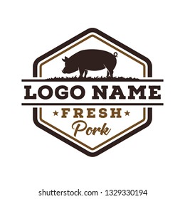 Fresh pork logo design