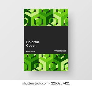 Fresh poster vector design illustration. Amazing mosaic pattern book cover concept.