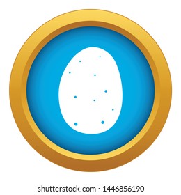 Fresh potato icon blue vector isolated on white background for any design