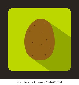 Fresh potato icon, flat style