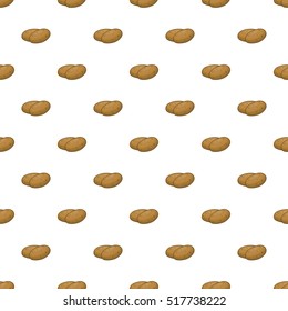 Fresh potato pattern. Cartoon illustration of fresh potato vector pattern for web