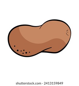 Fresh potato in sketch style vector