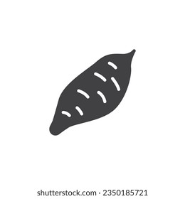 Fresh potato vector icon. filled flat sign for mobile concept and web design. Sweet potato glyph icon. Symbol, logo illustration. Vector graphics