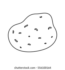Fresh potato vegetable icon vector illustration graphic design