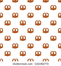 Fresh pretzel pattern seamless vector repeat for any web design