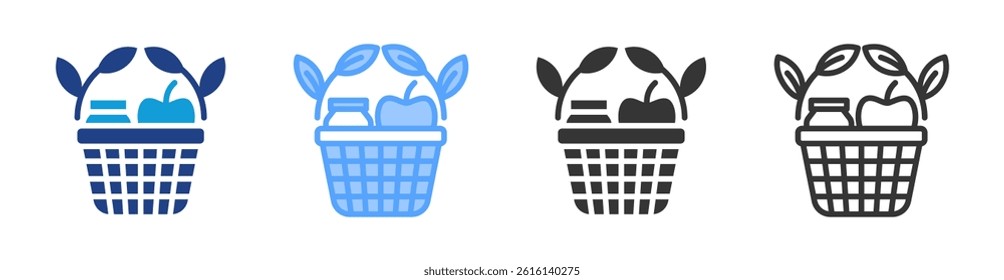 Fresh Produce icon set multiple style collection