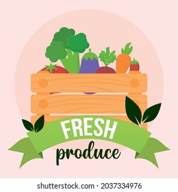 invitación a los productos frescos con verduras