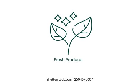 Fresh Produce Symbol Vector Illustration Icon