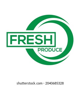 Fresh produce vector logo or icon, White background fresh produce logo