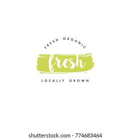 Fresh product icons and elements collection for food market, ecommerce, organic products promotion, healthy life and premium quality food and drink