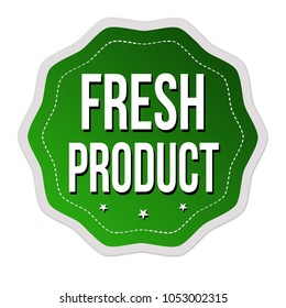 Fresh product label or sticker on white background, vector illustration