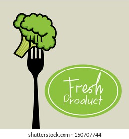 fresh product over gray background vector illustration 