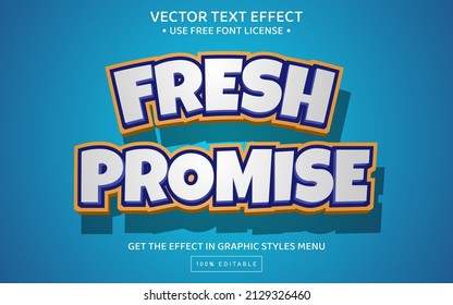 Fresh promise 3D editable text effect template