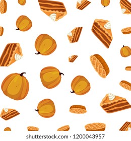 fresh pumpkin and delicious pie pattern