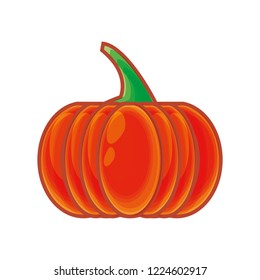 fresh pumpkin isolated icon