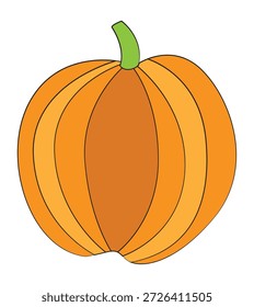 Fresh pumpkin isolated on white background