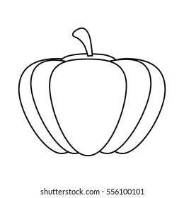 Fresh pumpkin vegetable icon vector illustration graphic design