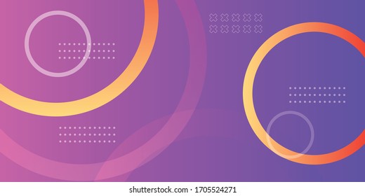 Fresh purple gradient web abstract background geometry shine and layer element vector for presentation design