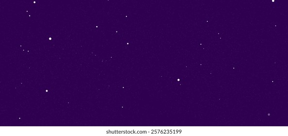 Fresh purple sky with many stars in the shape of the milky way, astronomy background, Vector illustration. landscape