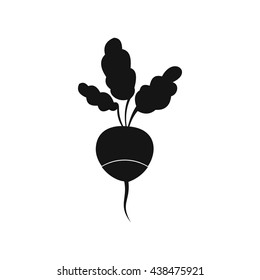 Fresh radish icon, simple style