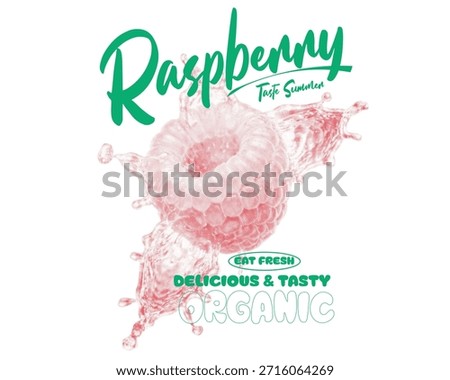 Fresh raspberry artwork. summer fruit prints. Fruit vintage t-shirt design. Organic fruit market. raspberry fruit print. girls graphic tee print design, women's vector graphics tees design