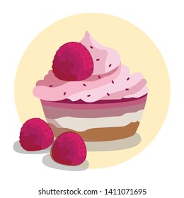 Fresh Raspberry Cupcakes with Raspberry Buttercream