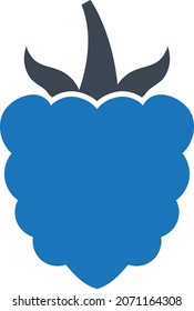 Ilustración vectorial de icono de frambuesa fresca 