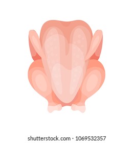 Fresh raw chicken vector Illustration on a white background