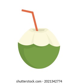 Fresh raw cocktail icon. Flat illustration of fresh raw cocktail vector icon isolated on white background