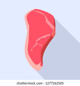 Fresh raw meat icon. Flat illustration of fresh raw meat vector icon for web design