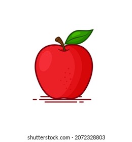 Fresh Red Apple icon vector illustration