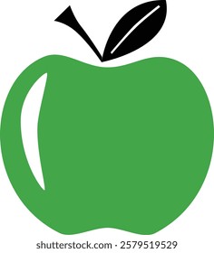Fresh Red Apple Vector Illustration