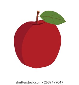 Fresh red apple vector illustration