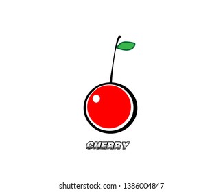 fresh red cery fruit illustration
