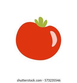 Icono De Caricatura Primitiva De Tomate Glosado Fresco, Parte De La Serie Pizza Cafe De Ilustraciones Clipart