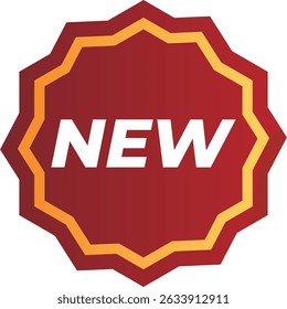 Fresh Red and Gold Stickers for Marketing Use


