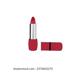 fresh red lipstick with an elegant shape
