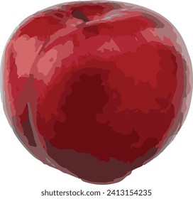 Fresh Red Plum Fruit vector file 