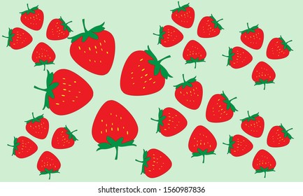 Fresh red strawberries for the background