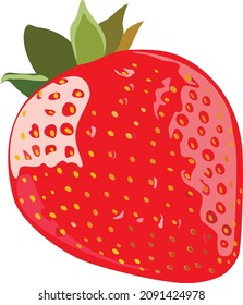 Fresas frescas rojas. Ilustración del vector