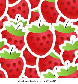 Fundo sem costura de morango vermelho fresco